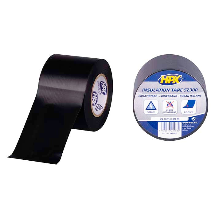 HPX, Isolerbånd Sort 50mm x 20m