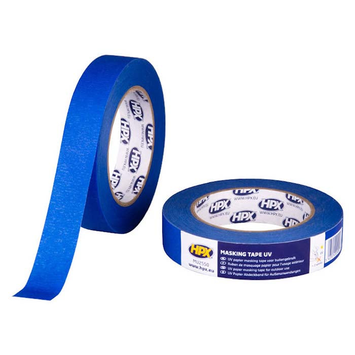 HPX, Maskeringstape opp til 60G UV, blå, 25mmx50m