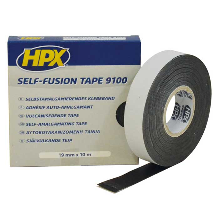 HPX, selvvulkaniserende tape, sort, 19 mm x 10 m