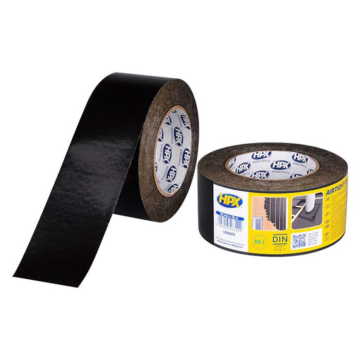 HPX, PE-filmtape, svart UV, 60 mm x 25 m