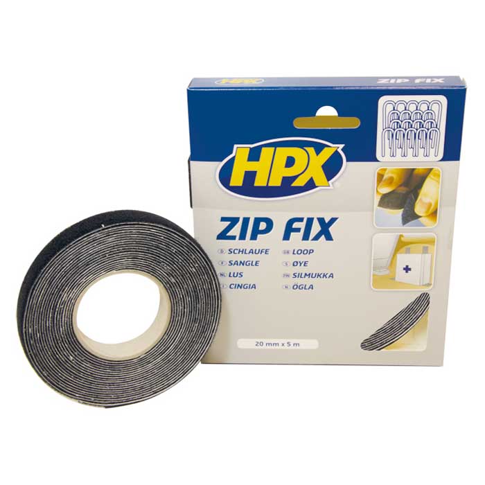 HPX, Zip Fix borrelåstape 20 mm x 5 m (løkke)