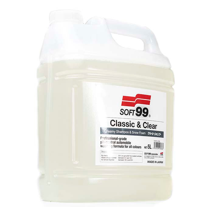 Soft99, Classic & Clear - Kremet sjampo og snøskum 5L